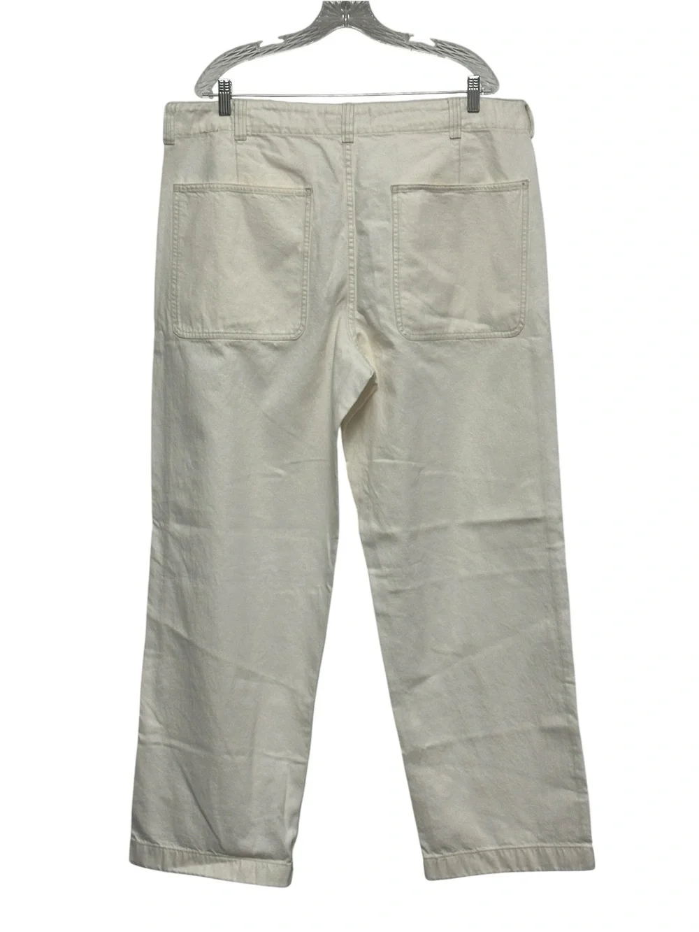 NEW MADEWELL Patch Pocket Jeans in Summer Denim Relaxed Ecru Cream Wash Size 38